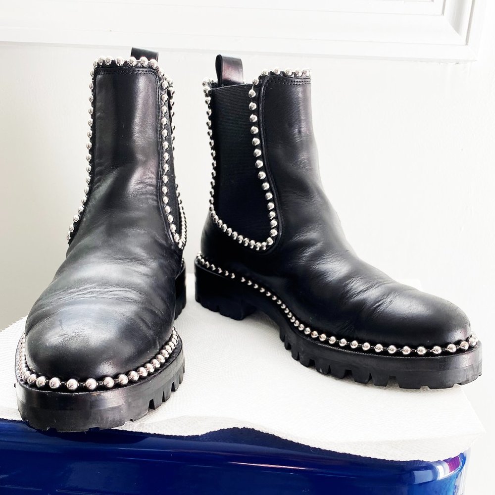 Alexander Wang Black Moto Boot Size 8